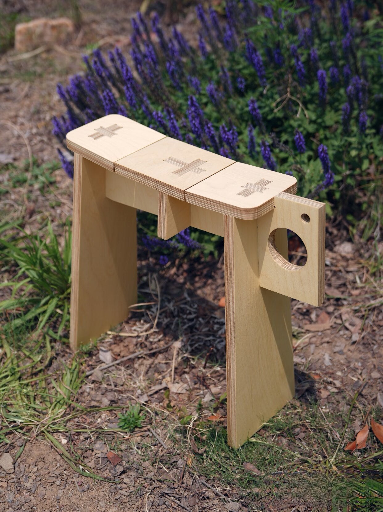 Birch Plywood Café Bench | Minimalist Narrow Stool & Accent Seat
