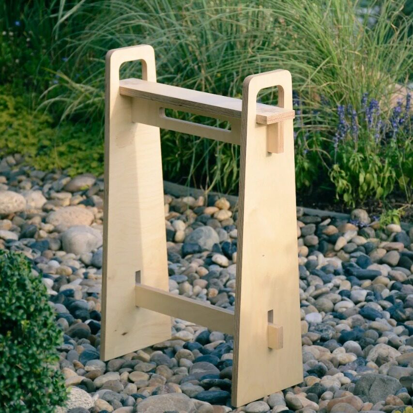 Minimalist Plywood Stool | Modern Coffee & Entryway Seat