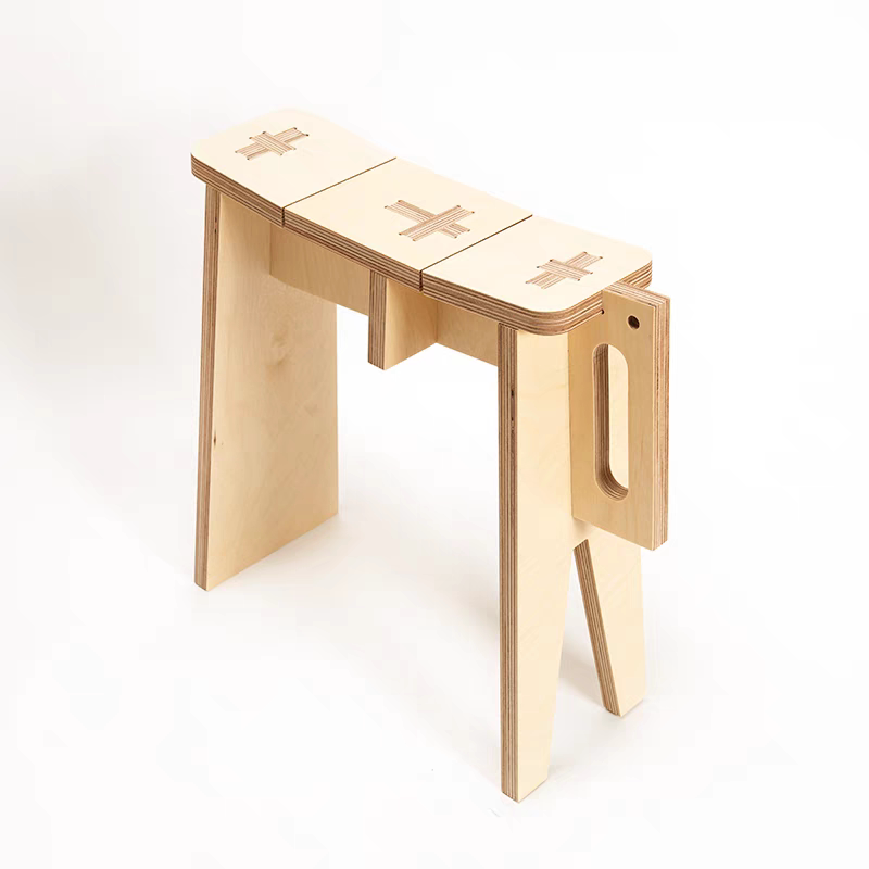 Birch Plywood Bench | Minimalist Coffee & Reading Stool