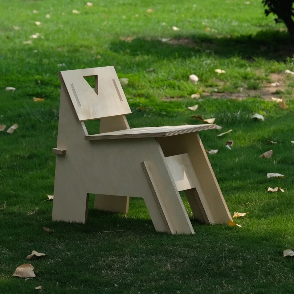 Birch Plywood Lounge Chair | Minimalist Café & Studio Chair