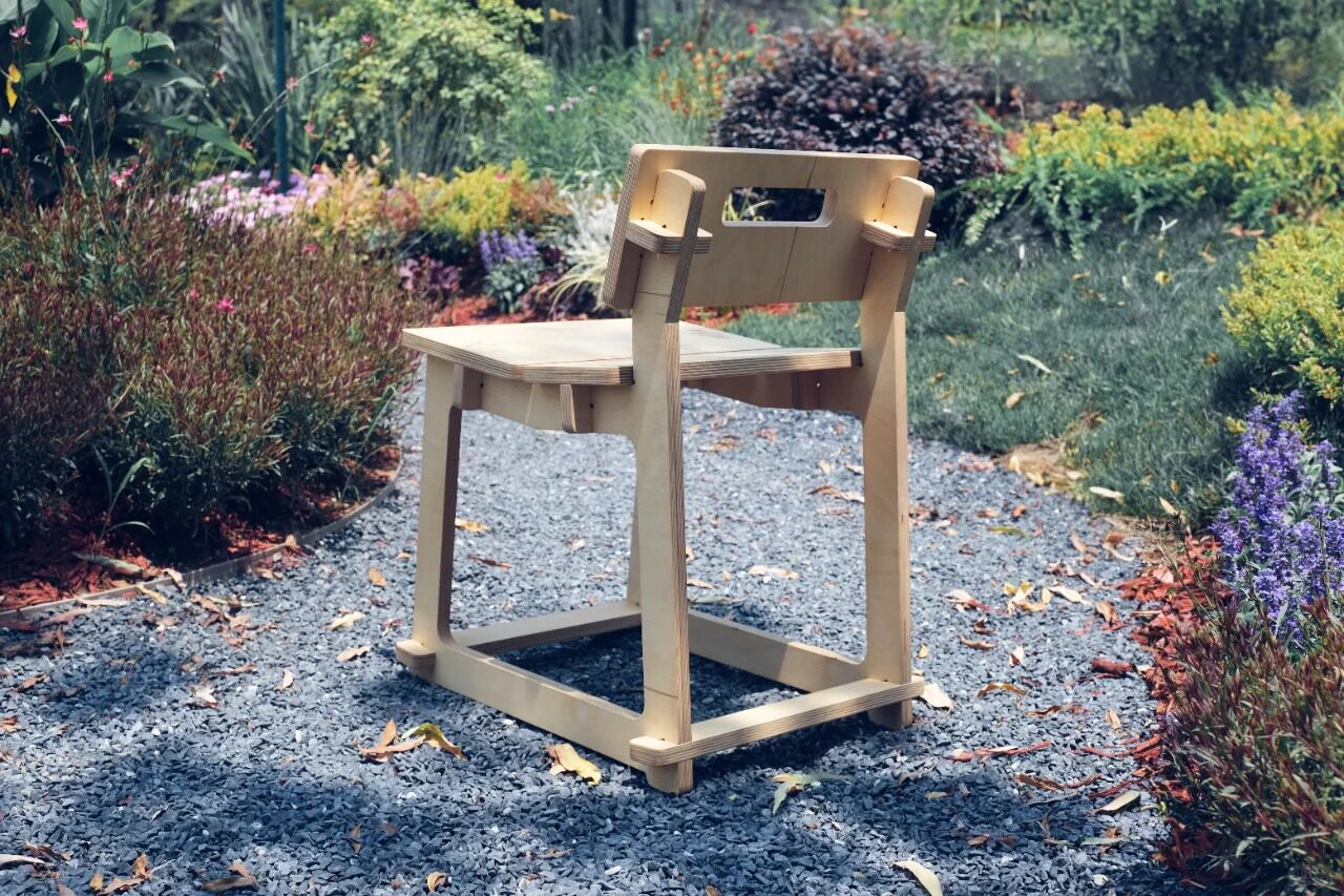 Birch Plywood Lounge Chair | Minimalist Studio & Café Chair