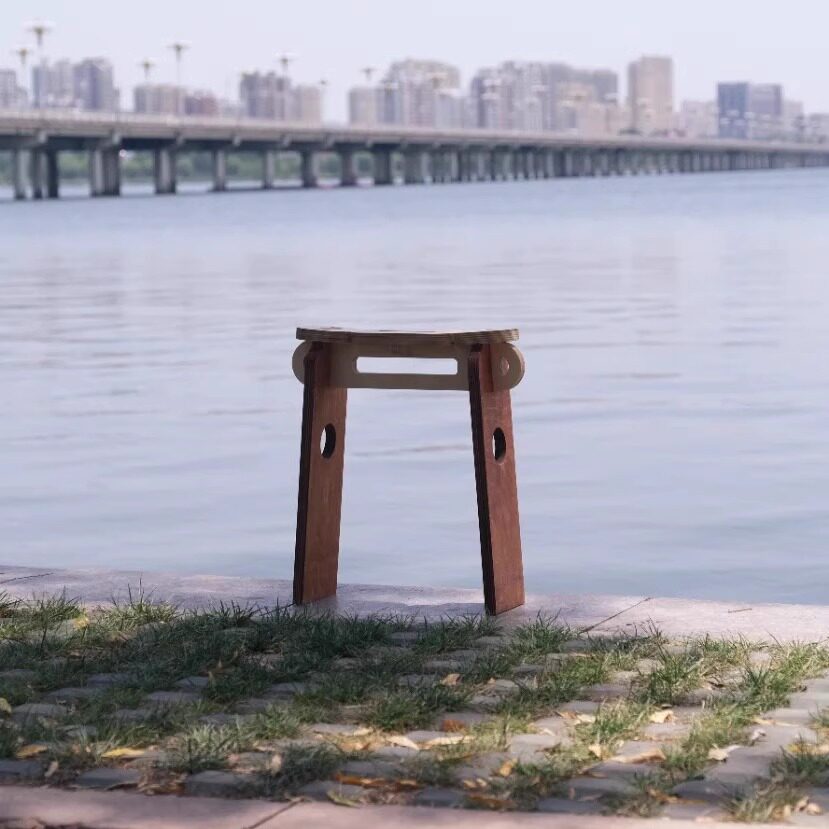Minimalist Plywood Stool | Modern Coffee & Entryway Seat