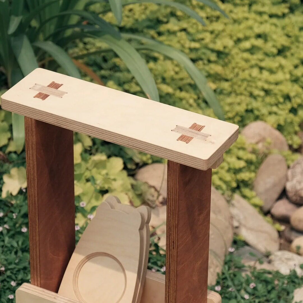 Birch Plywood Coffee Stool | Minimalist Accent Seat & Side Table