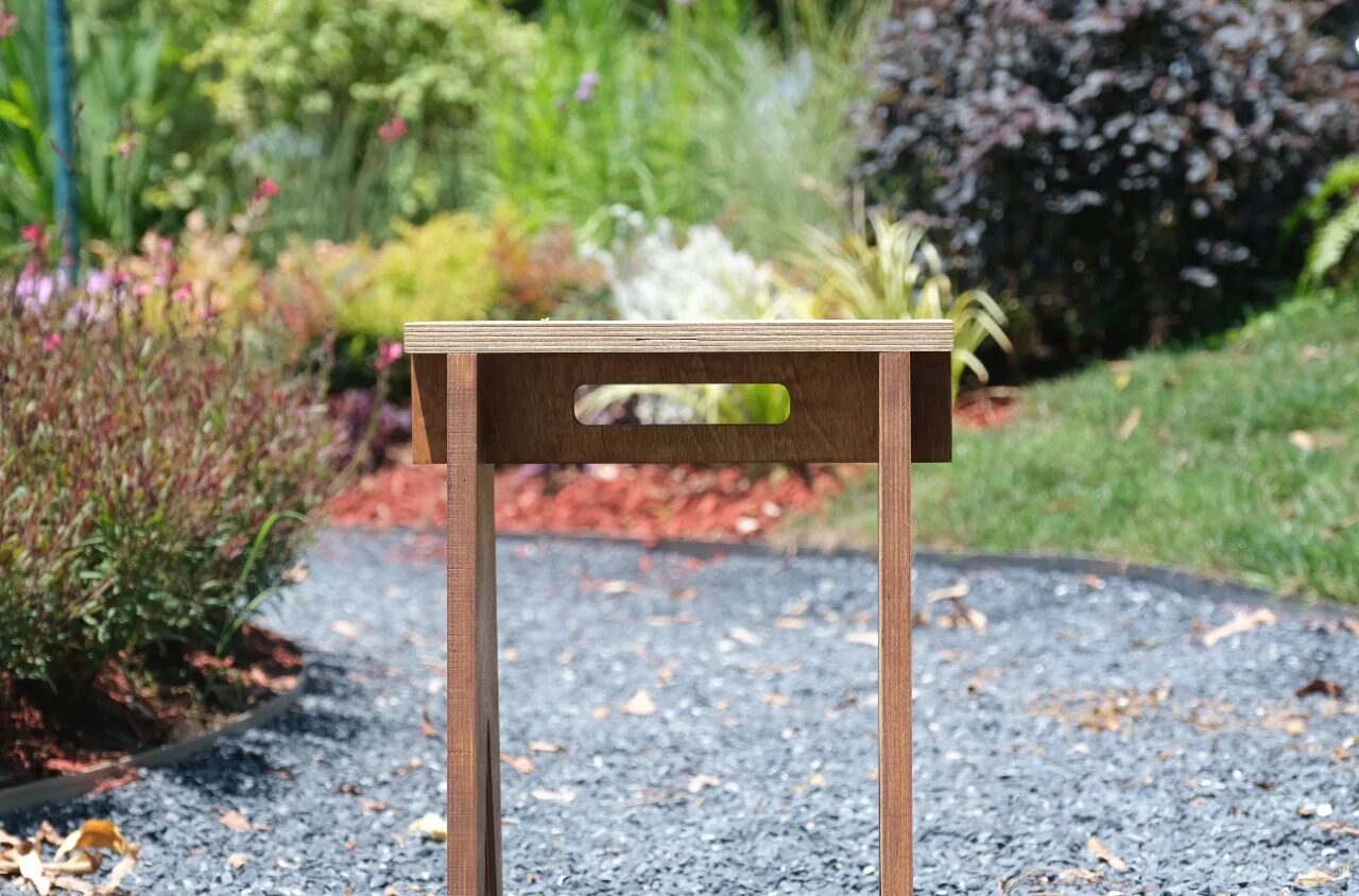 Minimalist Plywood Low Stool | Industrial Tea Room & Studio Seat