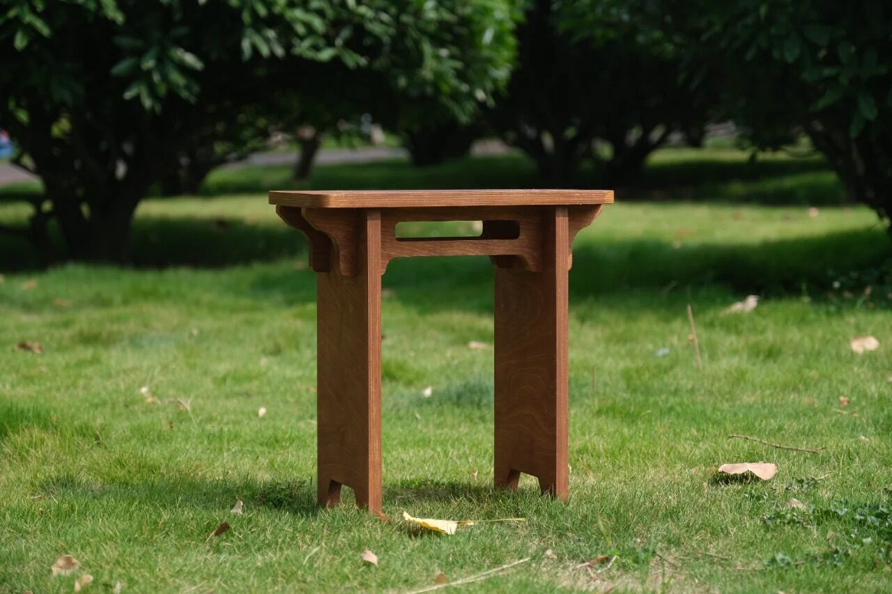 Birch Plywood Side Table & Low Stool | Minimalist Plant Stand