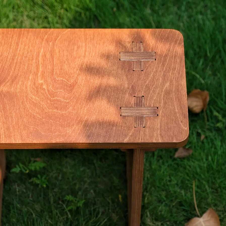 Birch Plywood Side Table & Low Stool | Minimalist Plant Stand