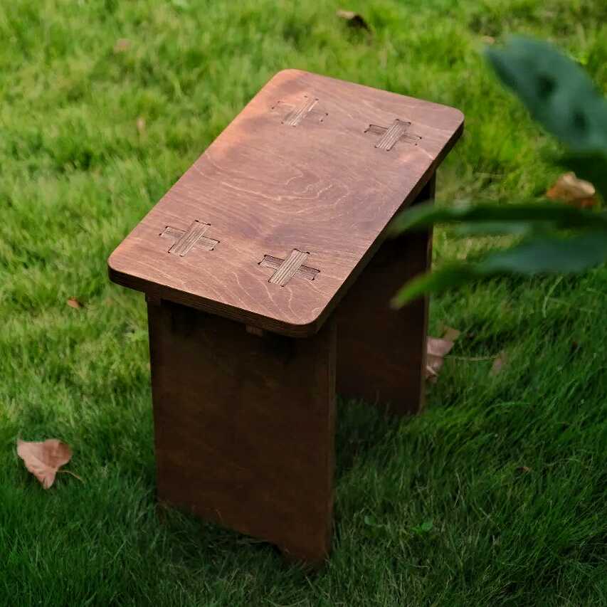 Birch Plywood Side Table & Low Stool | Minimalist Plant Stand