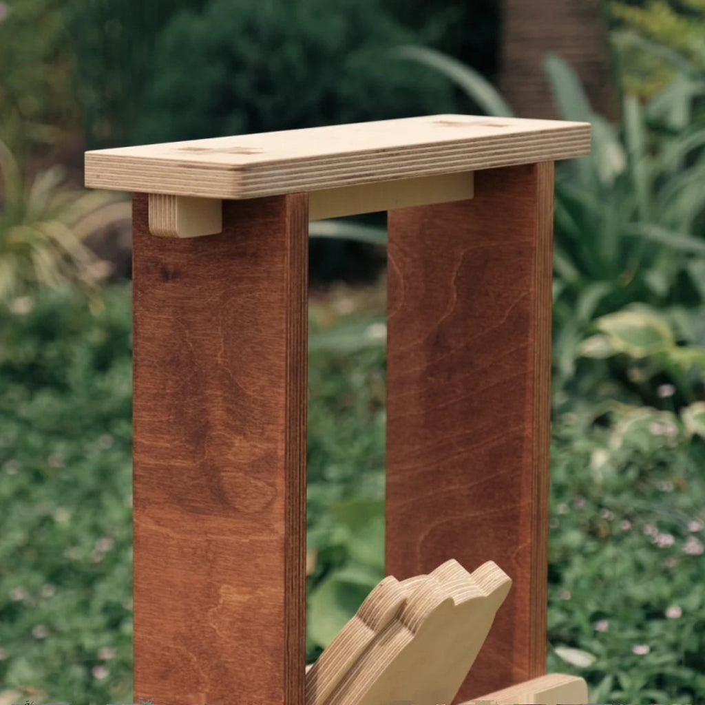 Birch Plywood Coffee Stool | Minimalist Accent Seat & Side Table