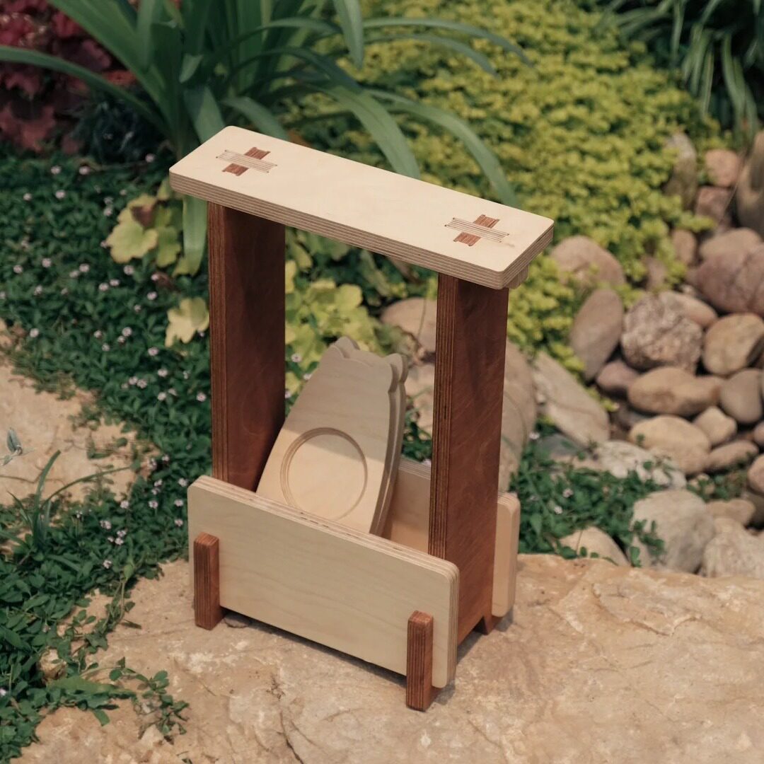 Birch Plywood Coffee Stool | Minimalist Accent Seat & Side Table