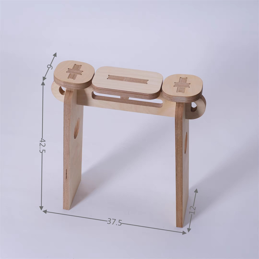 Minimalist Plywood Stool | Modern Coffee & Entryway Seat