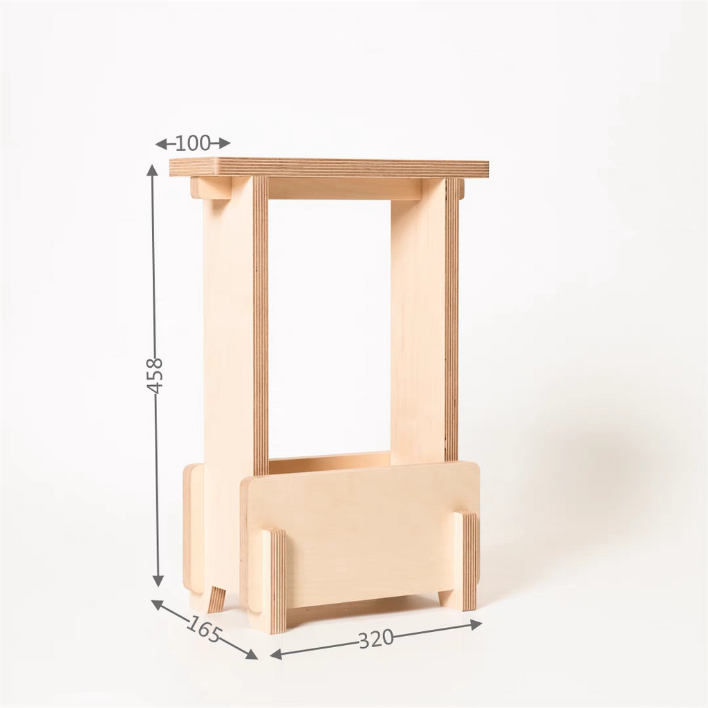 Birch Plywood Coffee Stool | Minimalist Accent Seat & Side Table