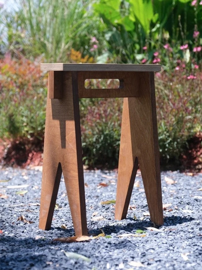 Minimalist Plywood Low Stool | Industrial Tea Room & Studio Seat